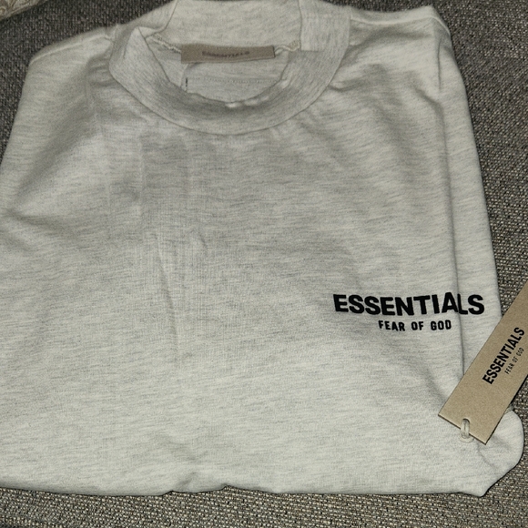 Essentials Men's XS Light Oatmeal Tee - Picture 1 of 4